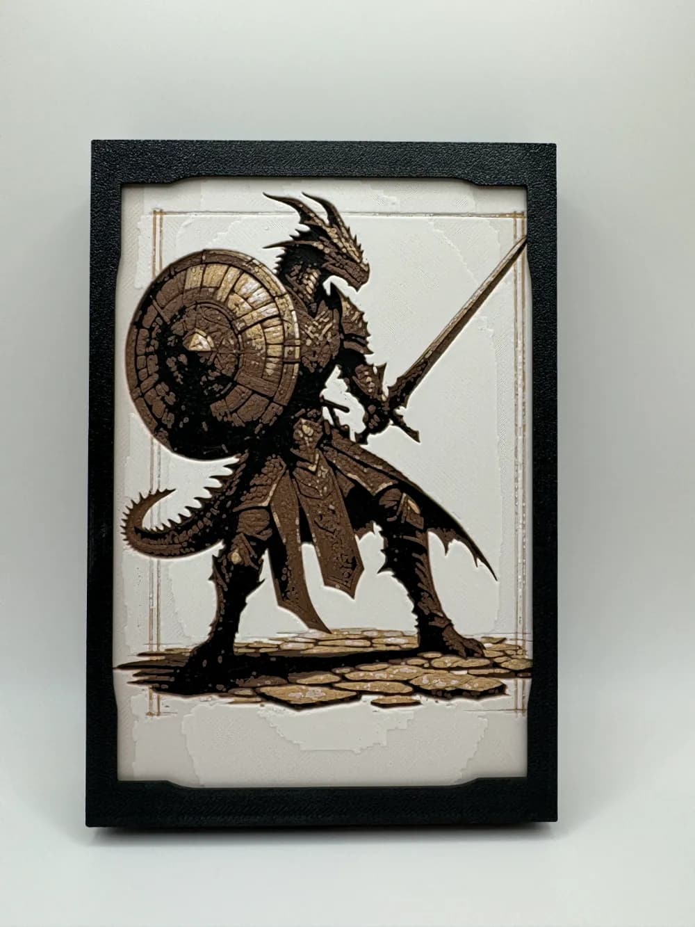 D&D Character Concepts - Dragonborn Paladin by Canadian Gamer HueForge model: D&D Character Concepts - Dragonborn Paladin by Canadian Gamer