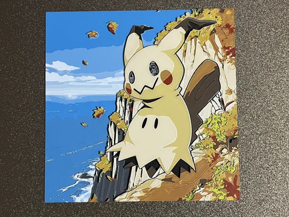 Mimikyu Pokemon Hueforge by FantasyZ HueForge model: Mimikyu Pokemon Hueforge by FantasyZ