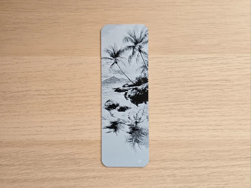 Tropical Island Bookmark by Atrus Design HueForge model: Tropical Island Bookmark by Atrus Design