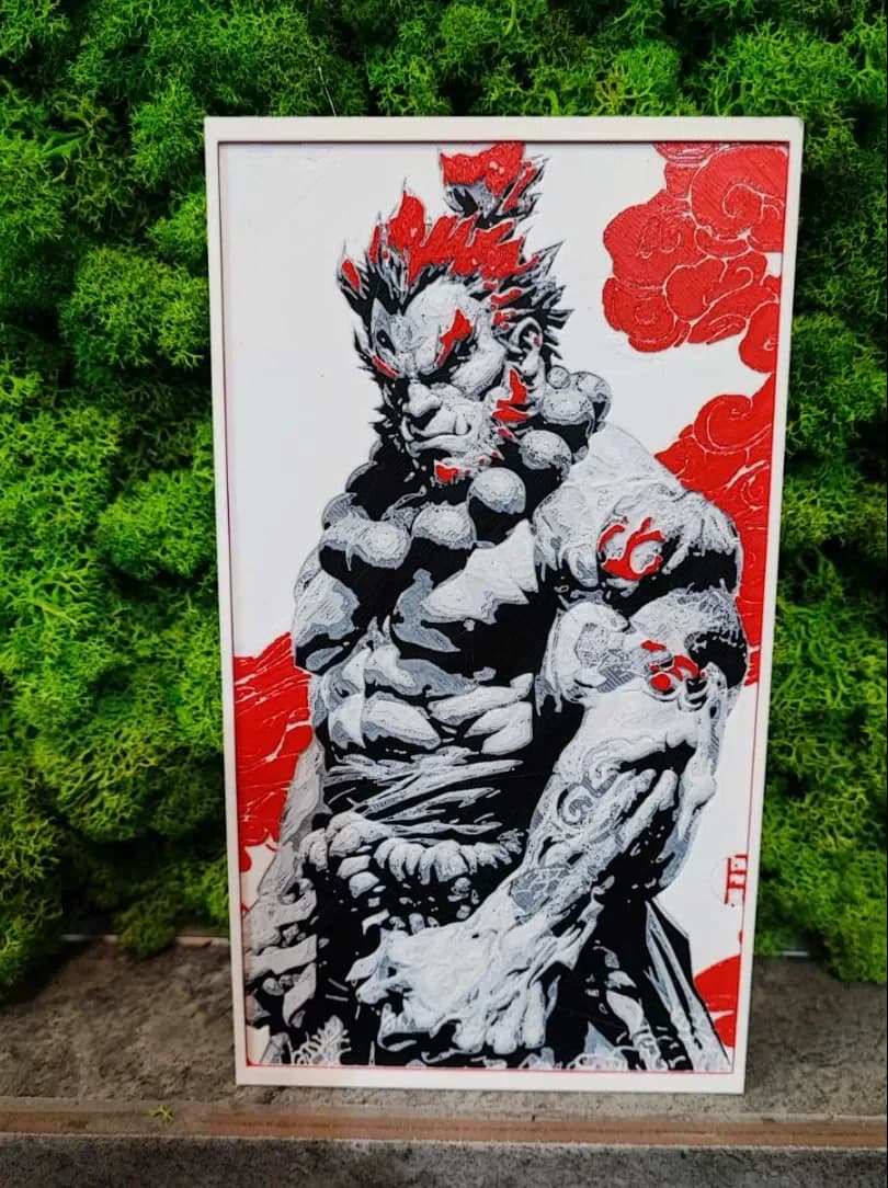 Samurai Akuma by Garuda3D HueForge model: Samurai Akuma by Garuda3D
