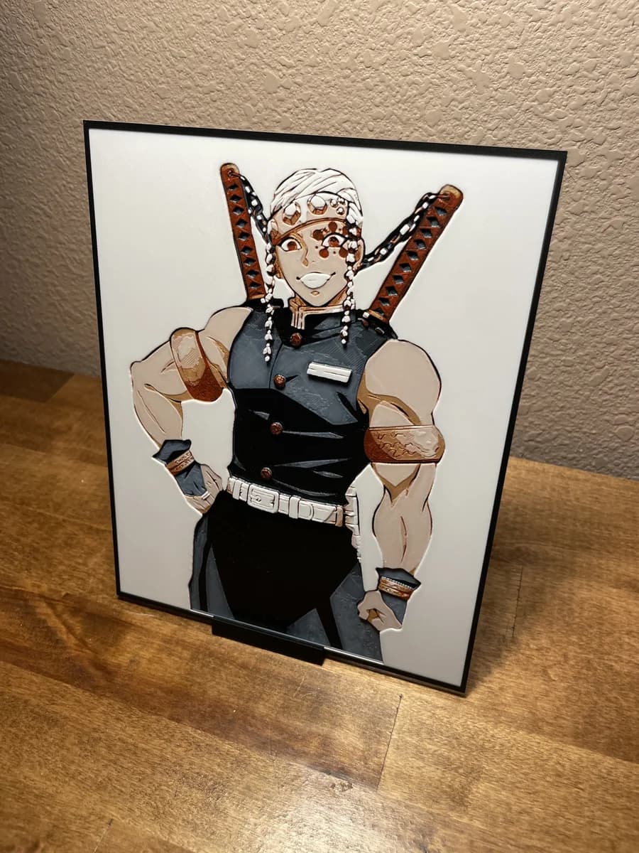 Tengen - Demon Slayer by Cloudy Nostalgia HueForge model: Tengen - Demon Slayer by Cloudy Nostalgia