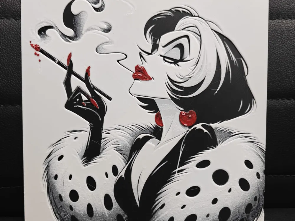 Cruella De Vil by TheHueforgeLady HueForge model: Cruella De Vil by TheHueforgeLady