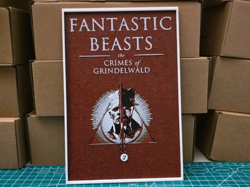 Fantastic Beasts The Crimes of Grindelwald Poster by Lumpy3D HueForge model: Fantastic Beasts The Crimes of Grindelwald Poster by Lumpy3D
