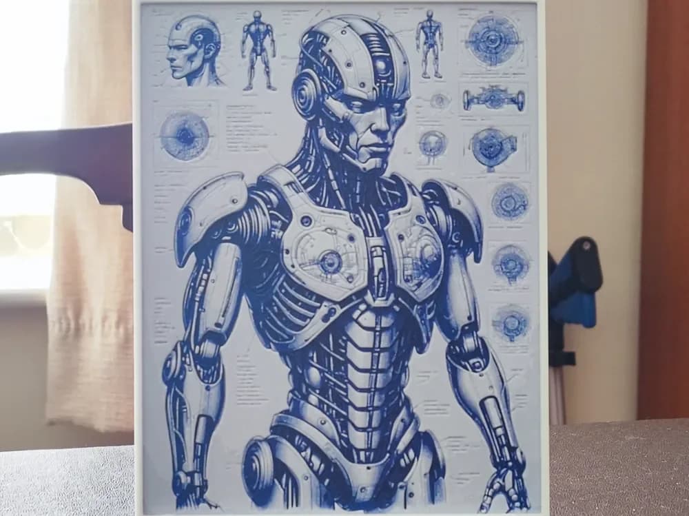 HueForge model: Android Blueprint - HueForge 3 Color by BoDad