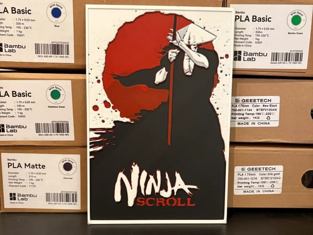 Ninja Scroll Hueforge by Estiv HueForge model: Ninja Scroll Hueforge by Estiv