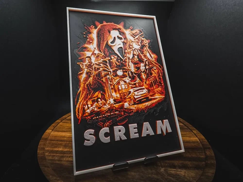 Scream 5 (Movie Poster - HueForge) by HugheCraft HueForge model: Scream 5 (Movie Poster - HueForge) by HugheCraft