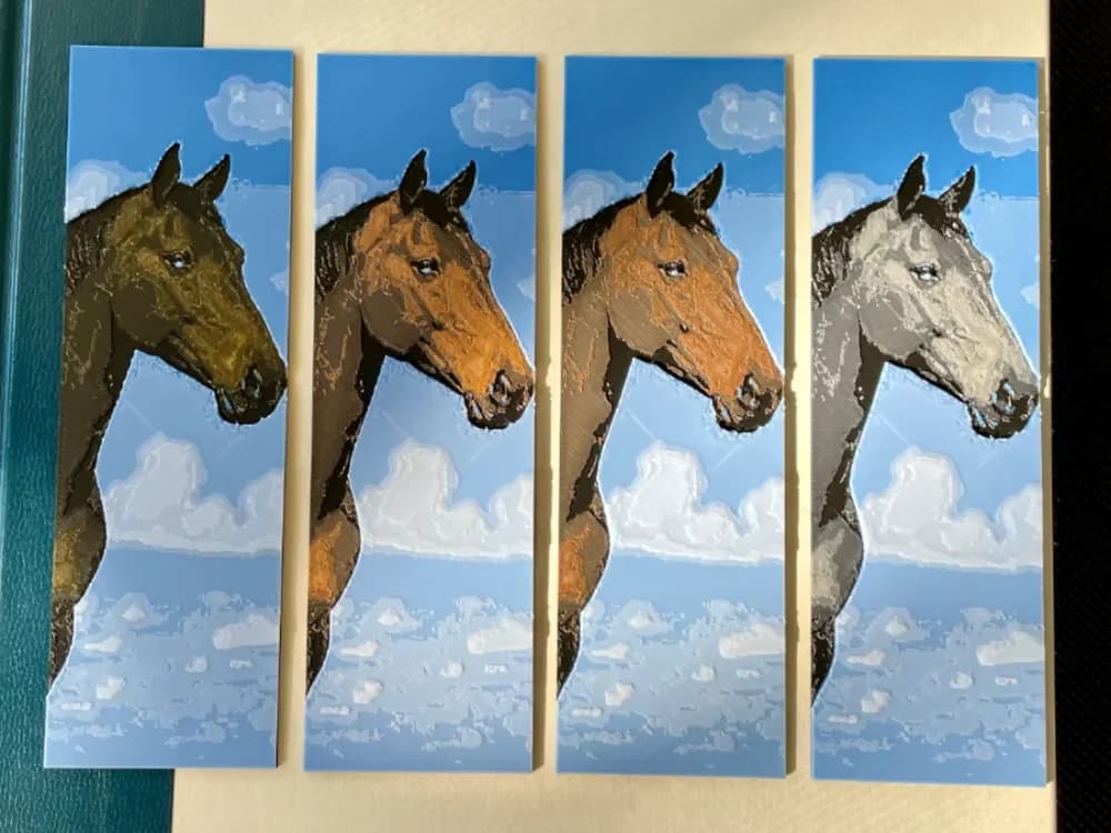 Horse Bookmark by 3D_Forged HueForge model: Horse Bookmark by 3D_Forged