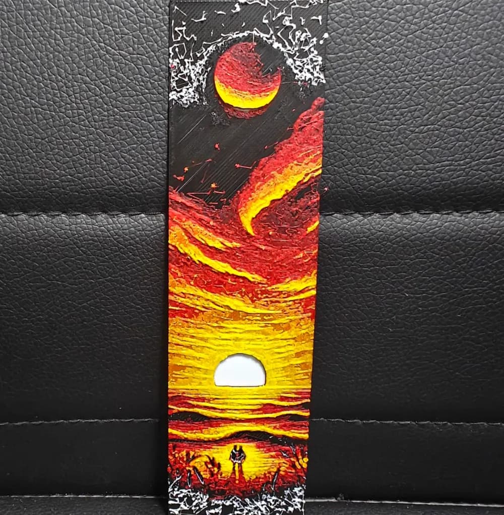 Sunset Love Bookmark by TheHueforgeLady HueForge model: Sunset Love Bookmark by TheHueforgeLady