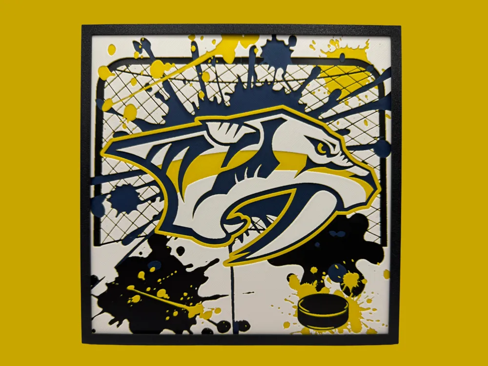 Nashville Predators - Series 2 - NHL Hueforge by Canadian Gamer HueForge model: Nashville Predators - Series 2 - NHL Hueforge by Canadian Gamer