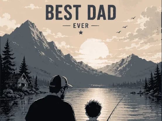 Best Dad / Father's Day EASY PRINT by Hueforge Maker HueForge model: Best Dad / Father's Day EASY PRINT by Hueforge Maker