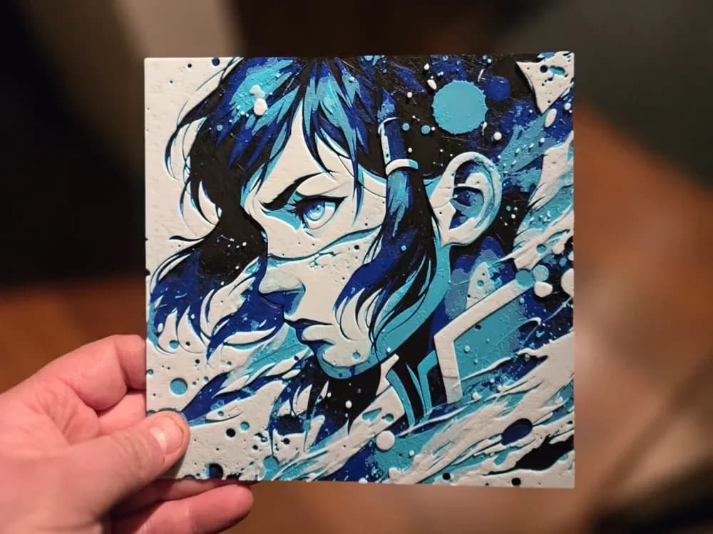 Graffiti Avatar Korra Hueforge by 3Ree Printing HueForge model: Graffiti Avatar Korra Hueforge by 3Ree Printing