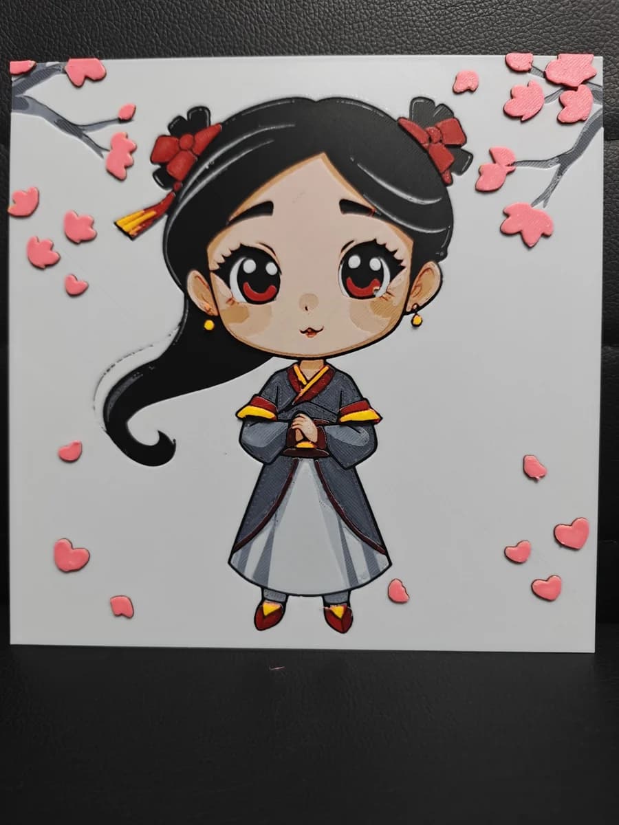 Chibi Mulan by TheHueforgeLady HueForge model: Chibi Mulan by TheHueforgeLady
