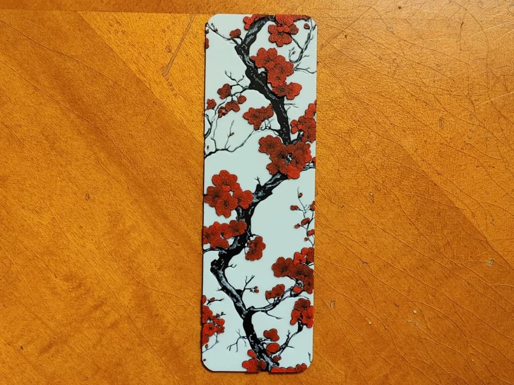 Japanese Cherry Blossom Tree Bookmark - Hueforge Japanese Cherry Blossom Tree Bookmark - Hueforge