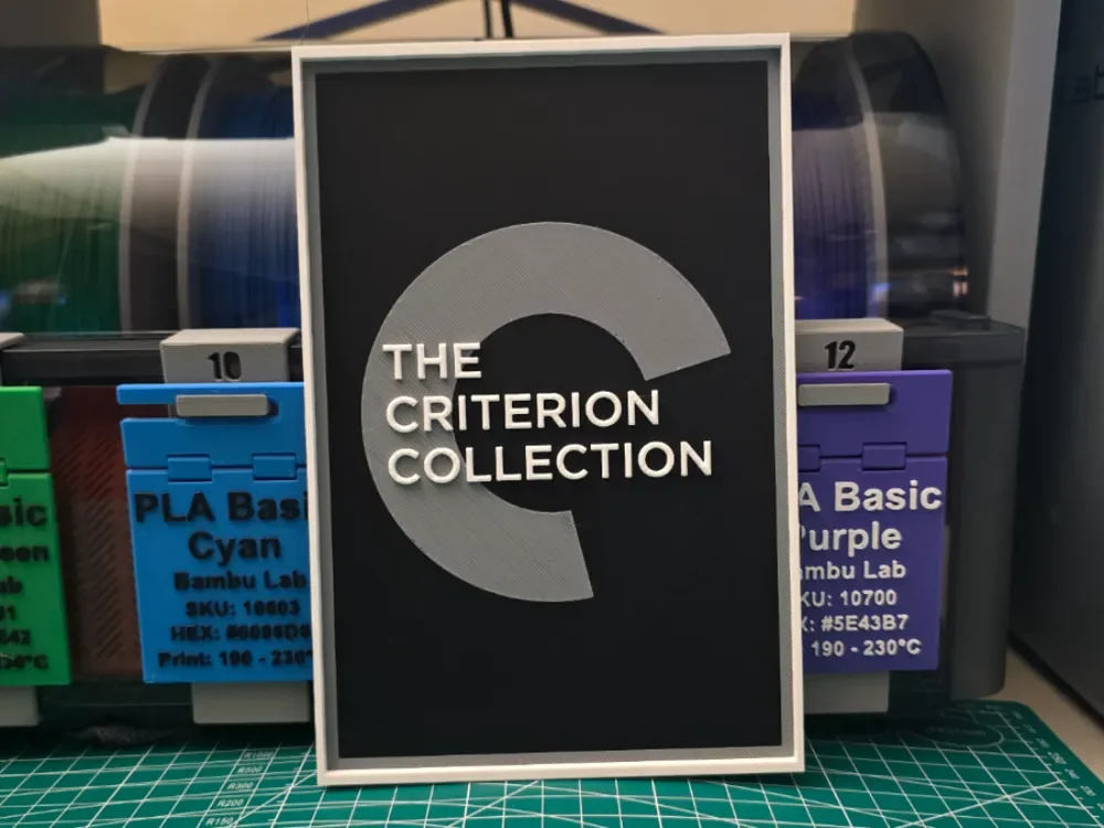 The Criterion Collection Poster - Hueforge Art by Lumpy3D HueForge model: The Criterion Collection Poster - Hueforge Art by Lumpy3D