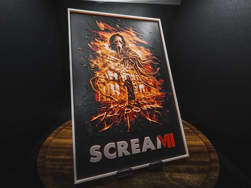 Scream 7 (Movie Poster - HueForge) by HugheCraft HueForge model: Scream 7 (Movie Poster - HueForge) by HugheCraft