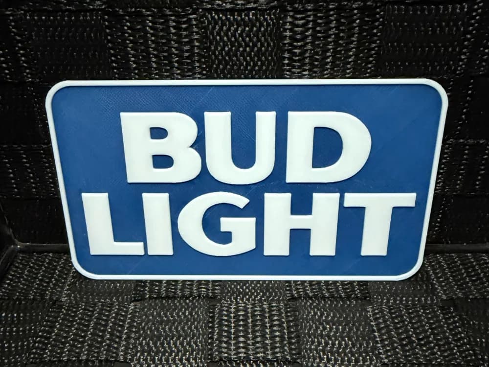 Bud Light Logo - Hueforge by JoDau HueForge model: Bud Light Logo - Hueforge by JoDau