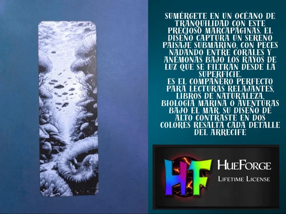 Bookmark Deep Ocean v2 by FYTY112 HueForge model: Bookmark Deep Ocean v2 by FYTY112