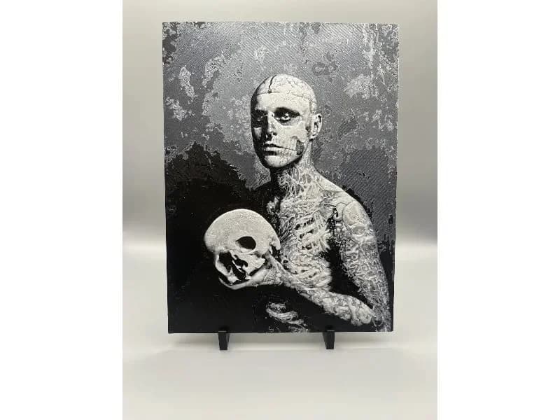 Zombie-Inspired HueForge Portrait Zombie-Inspired HueForge Portrait