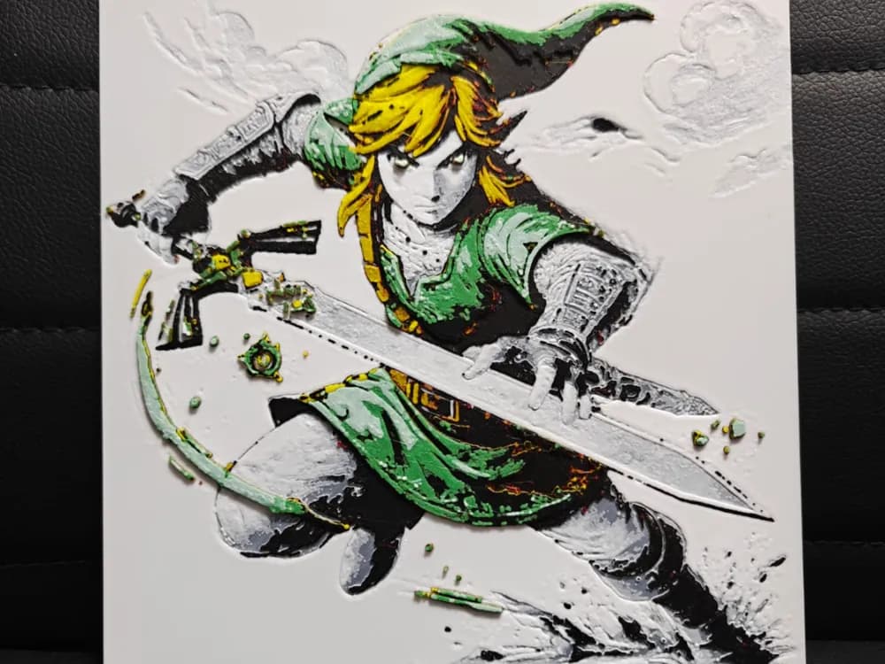 Link Zelda 1 AMS only by TheHueforgeLady HueForge model: Link Zelda 1 AMS only by TheHueforgeLady
