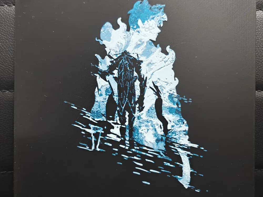 HueForge model: Sung Jin-woo and Igris Solo Leveling by TheHueforgeLady