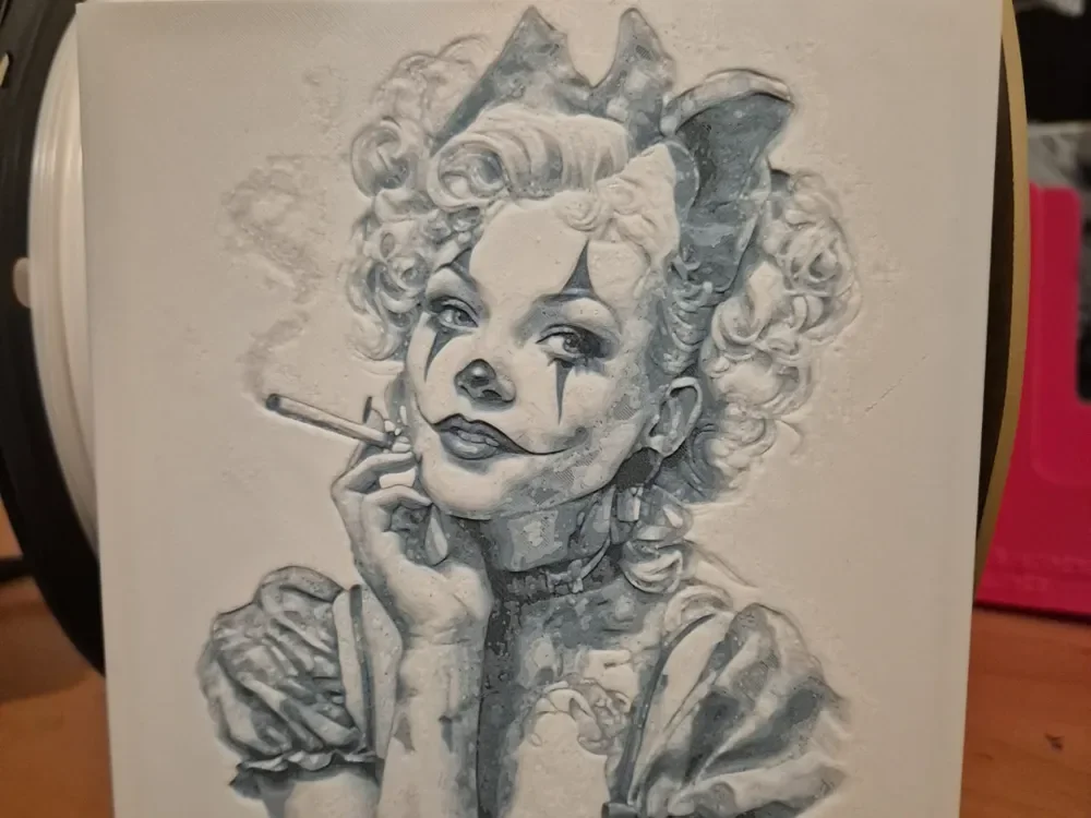 female clown hueforge by Buntsta HueForge model: female clown hueforge by Buntsta