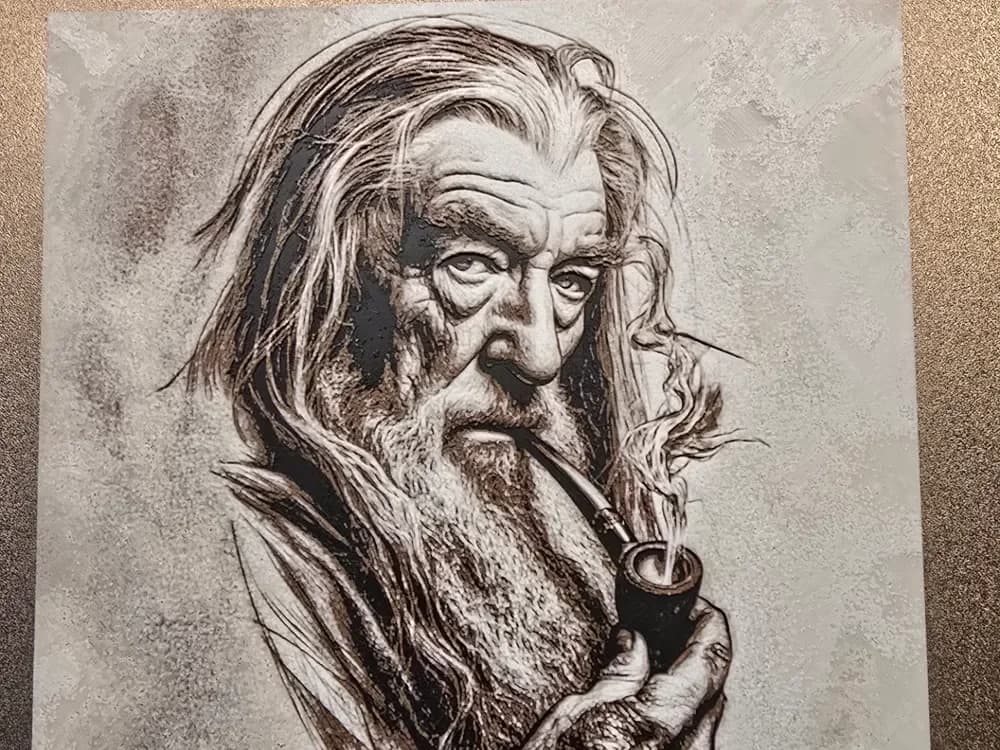 The Lord of the Rings - Gandalf by 3D-Mentiel HueForge model: The Lord of the Rings - Gandalf by 3D-Mentiel