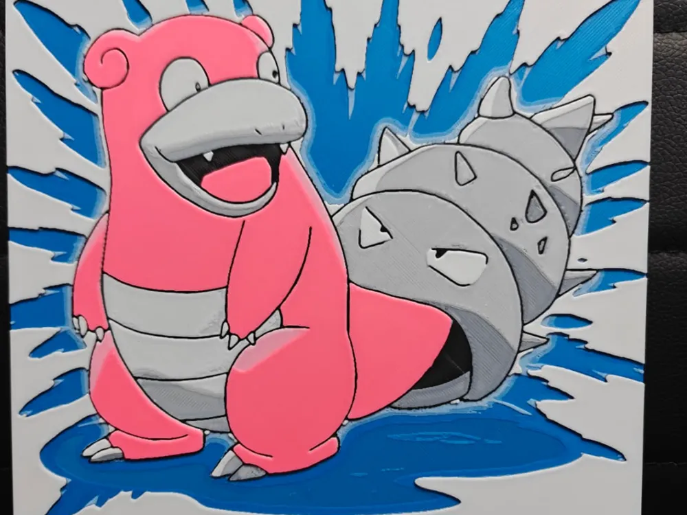 HueForge model: Slowbro by TheHueforgeLady