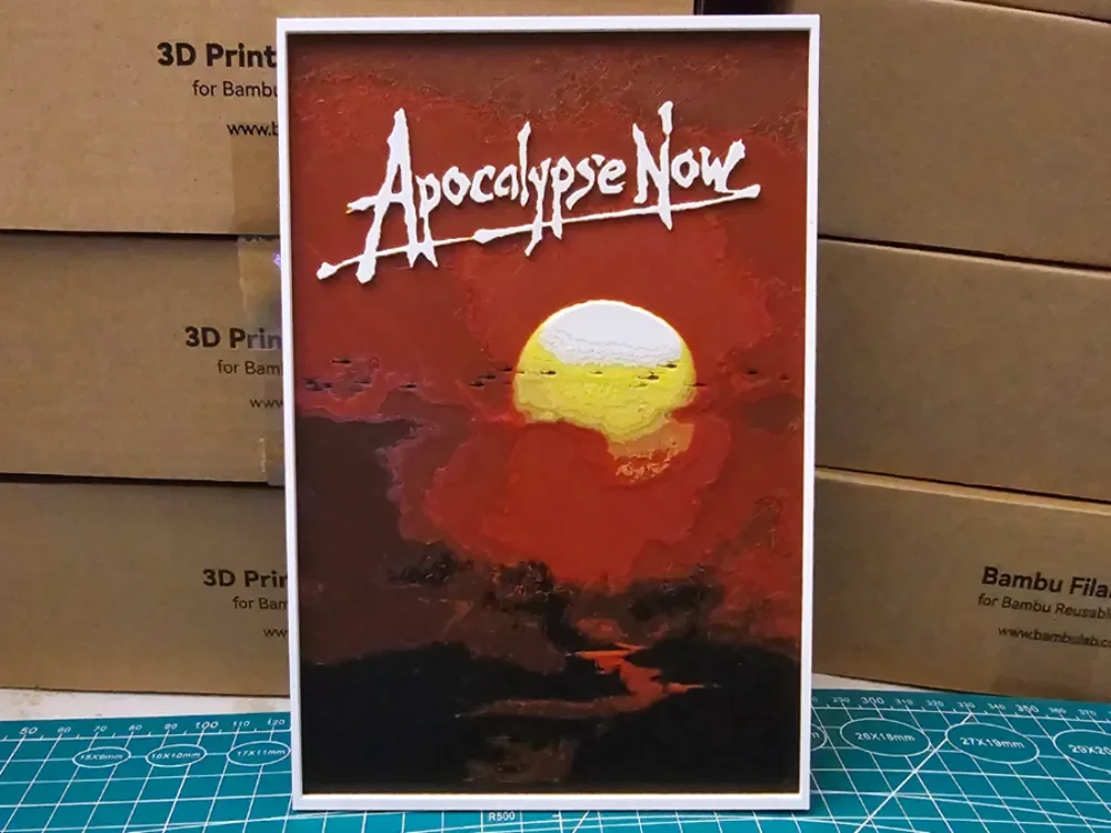 Apocalypse Now Movie Poster - Hueforge Art by Lumpy3D HueForge model: Apocalypse Now Movie Poster - Hueforge Art by Lumpy3D