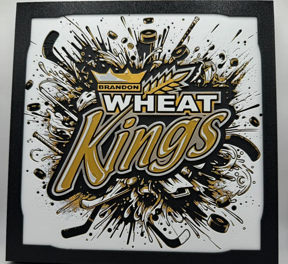 Brandon Wheat Kings - CHL Hueforge by Canadian Gamer HueForge model: Brandon Wheat Kings - CHL Hueforge by Canadian Gamer