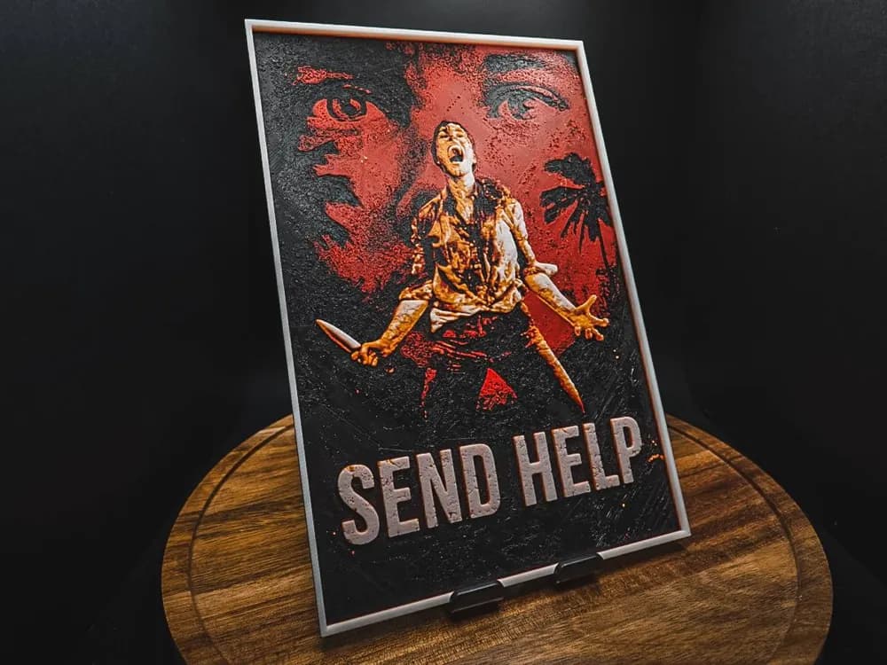 Send Help (Movie Poster - HueForge) by HugheCraft HueForge model: Send Help (Movie Poster - HueForge) by HugheCraft