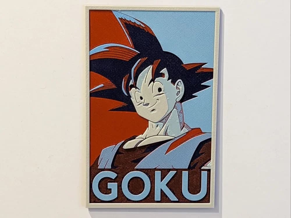 Goku Pop Art Huerforge by suaimondi HueForge model: Goku Pop Art Huerforge by suaimondi