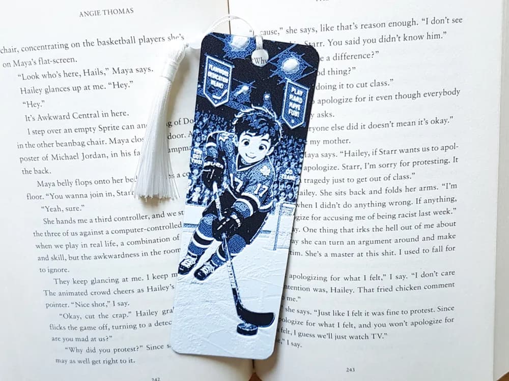 Bookmark, Hockey Player, Boy Athlete, Sports Bookmark, Hockey Player, Boy Athlete, Sports
