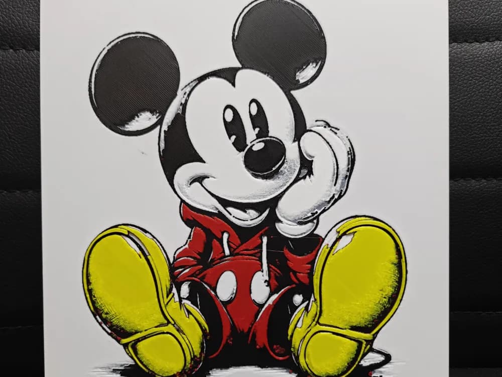 HueForge model: Mickey Mouse by TheHueforgeLady