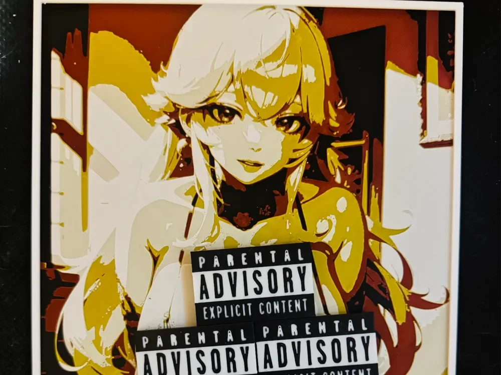 (NSFW) Peach in my room by World of Glt 3d HueForge model: (NSFW) Peach in my room by World of Glt 3d