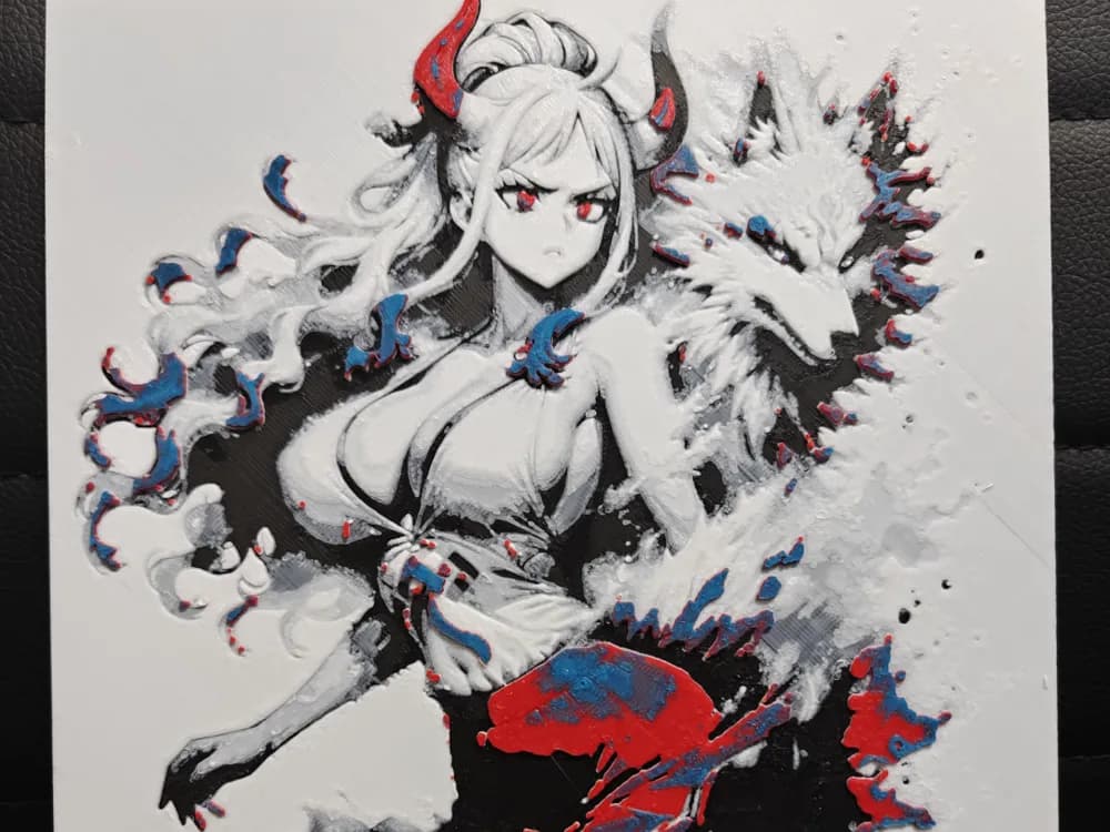 HueForge model: Yamato mystical wolf by TheHueforgeLady