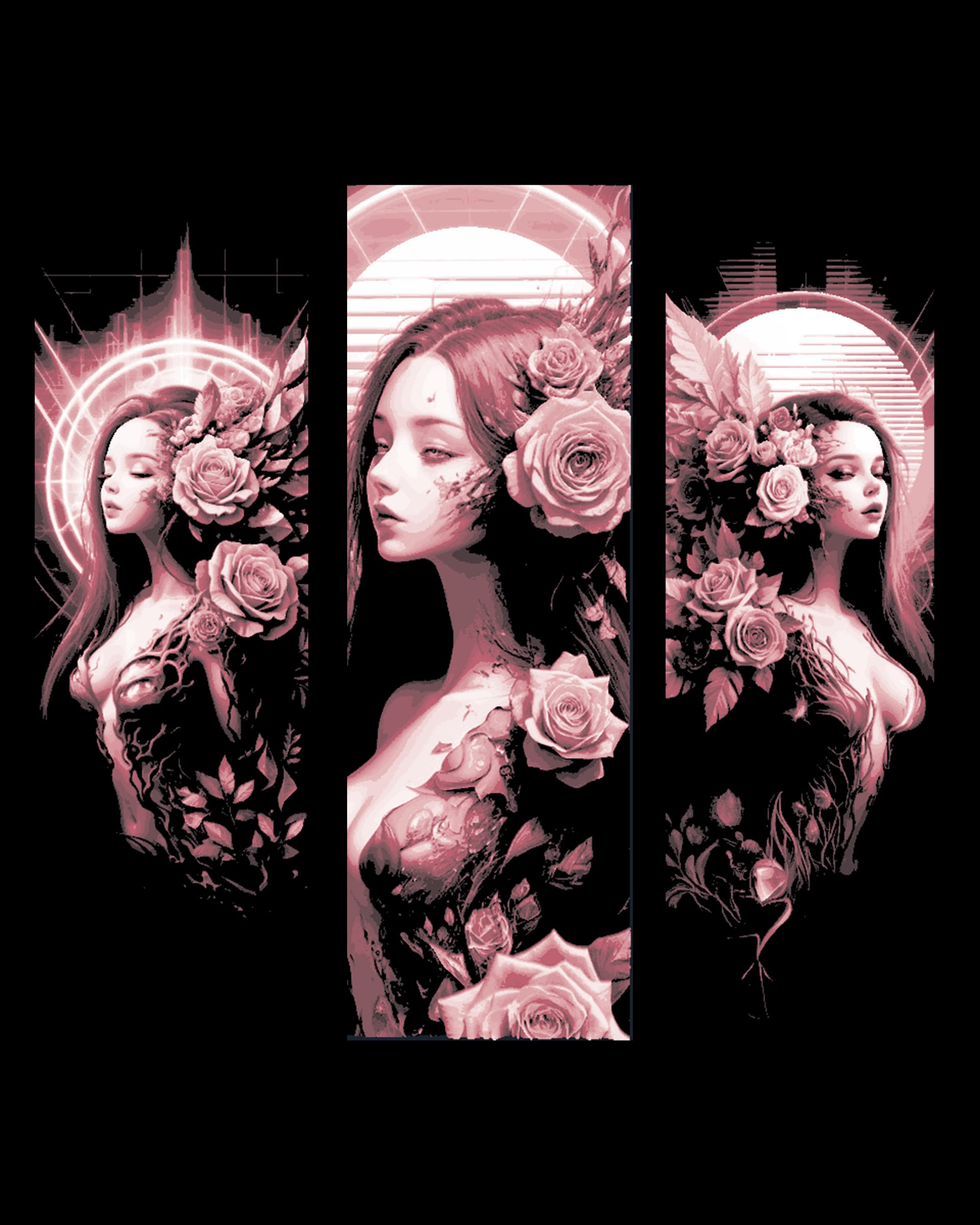Haunting yet beautiful depictions of the flower Girl - Set of bookmarks by BooneCo3d HueForge model: Haunting yet beautiful depictions of the flower Girl - Set of bookmarks by BooneCo3d