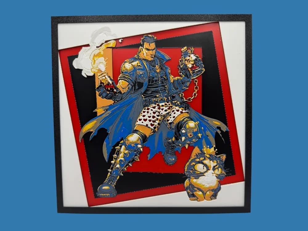 HueForge model: Dungeon Crawler Carl & Princess Donut by Canadian Gamer