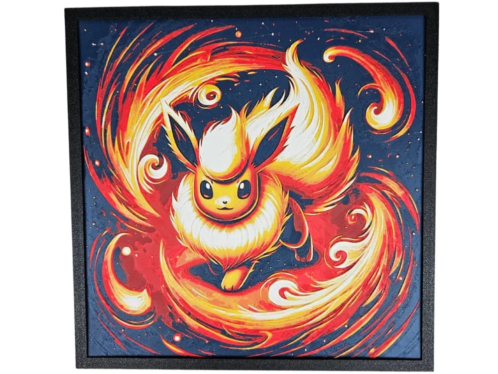 Flareon (Pokemon Hueforge) by BusyKikiBee HueForge model: Flareon (Pokemon Hueforge) by BusyKikiBee