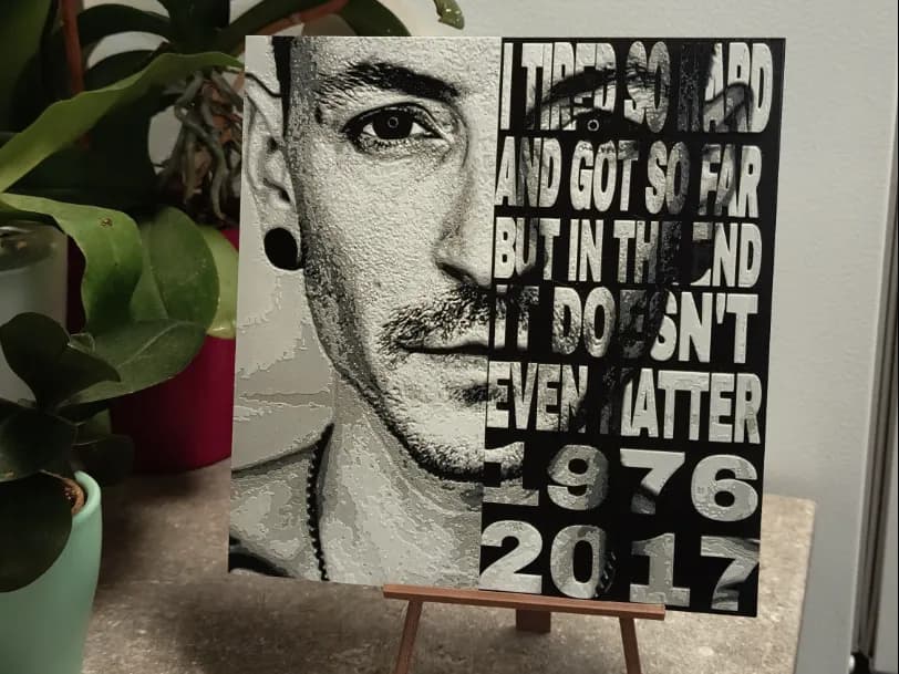 Linkin Park Chester Hueforge by 3DNesy HueForge model: Linkin Park Chester Hueforge by 3DNesy