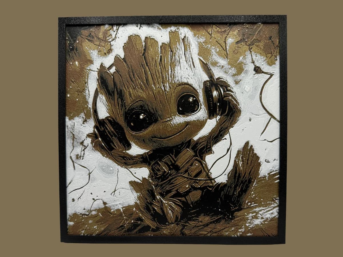 Baby Groot - Headphones - Marvel Hueforge by Canadian Gamer HueForge model: Baby Groot - Headphones - Marvel Hueforge by Canadian Gamer