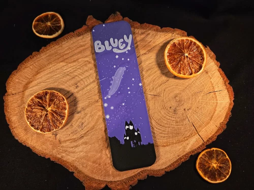 Bluey bookmark by EternalDesigns3D HueForge model: Bluey bookmark by EternalDesigns3D