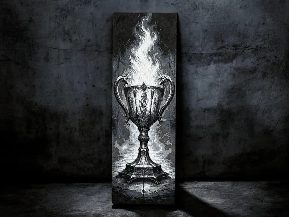 Triwizard Cup Bookmark – Wizarding Tournament by The SkyLab 3D HueForge model: Triwizard Cup Bookmark – Wizarding Tournament by The SkyLab 3D