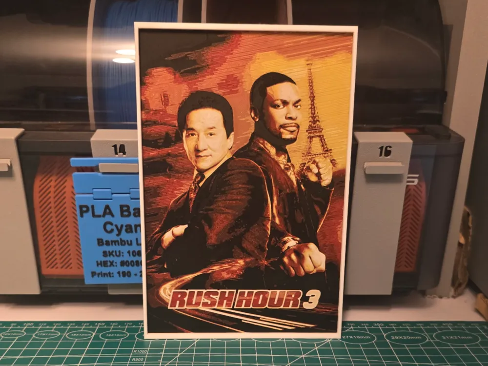 Rush Hour 3 Movie Poster - Hueforge Art Rush Hour 3 Movie Poster - Hueforge Art