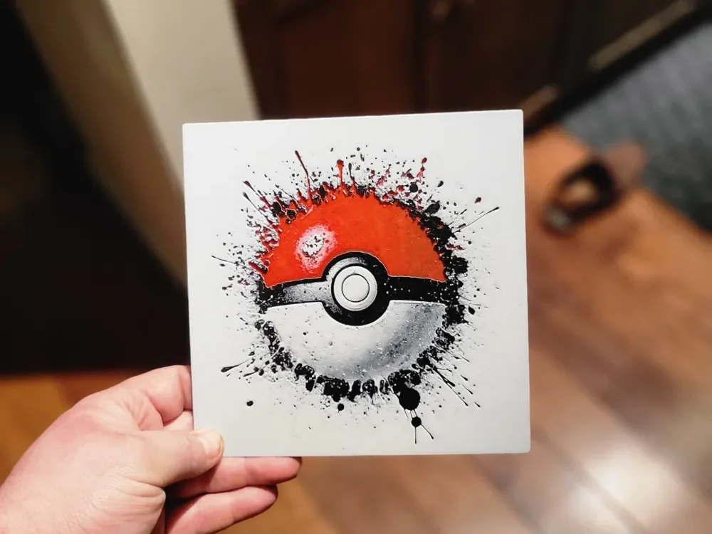 Graffiti Pokéball Hueforge by 3Ree Printing HueForge model: Graffiti Pokéball Hueforge by 3Ree Printing