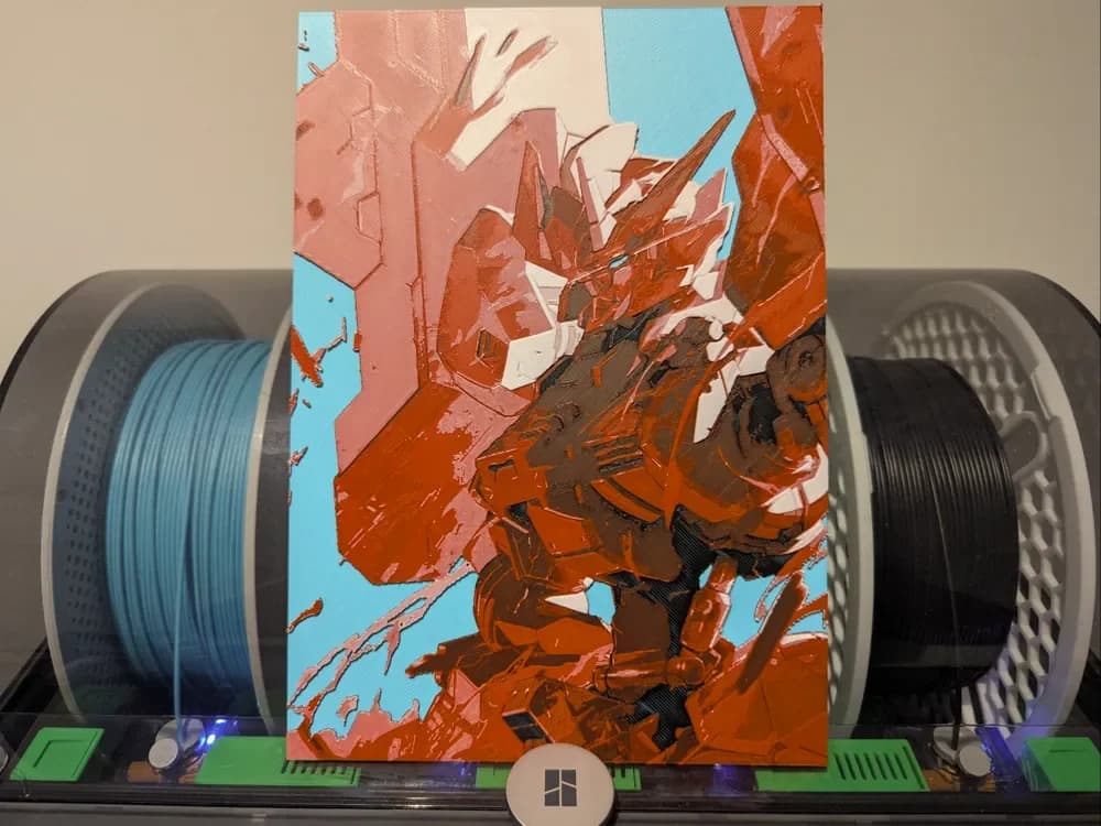 Astaroth Gundam Hueforge (Art by KURI) by Razel HueForge model: Astaroth Gundam Hueforge (Art by KURI) by Razel