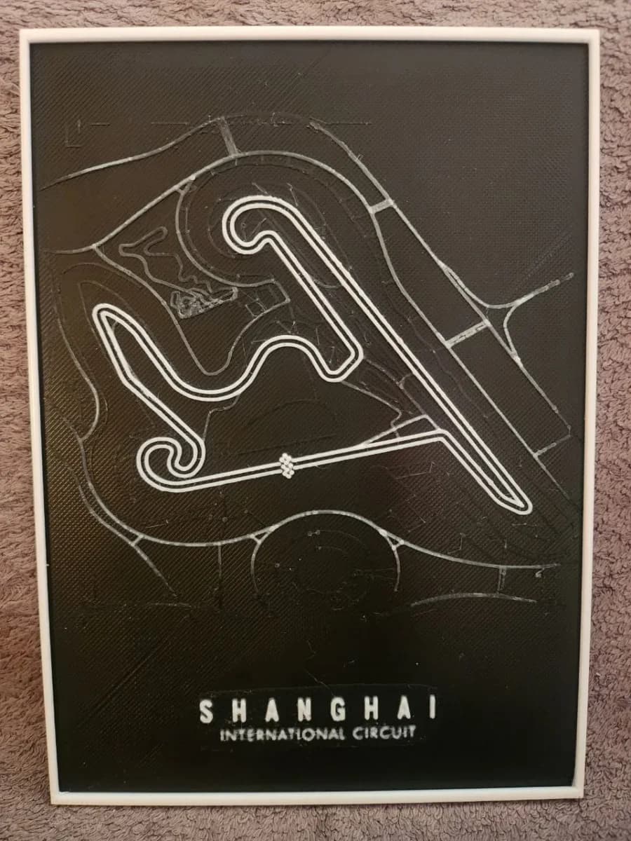 Shanghai International Circuit F1 – HueForge by keko HueForge model: Shanghai International Circuit F1 – HueForge by keko