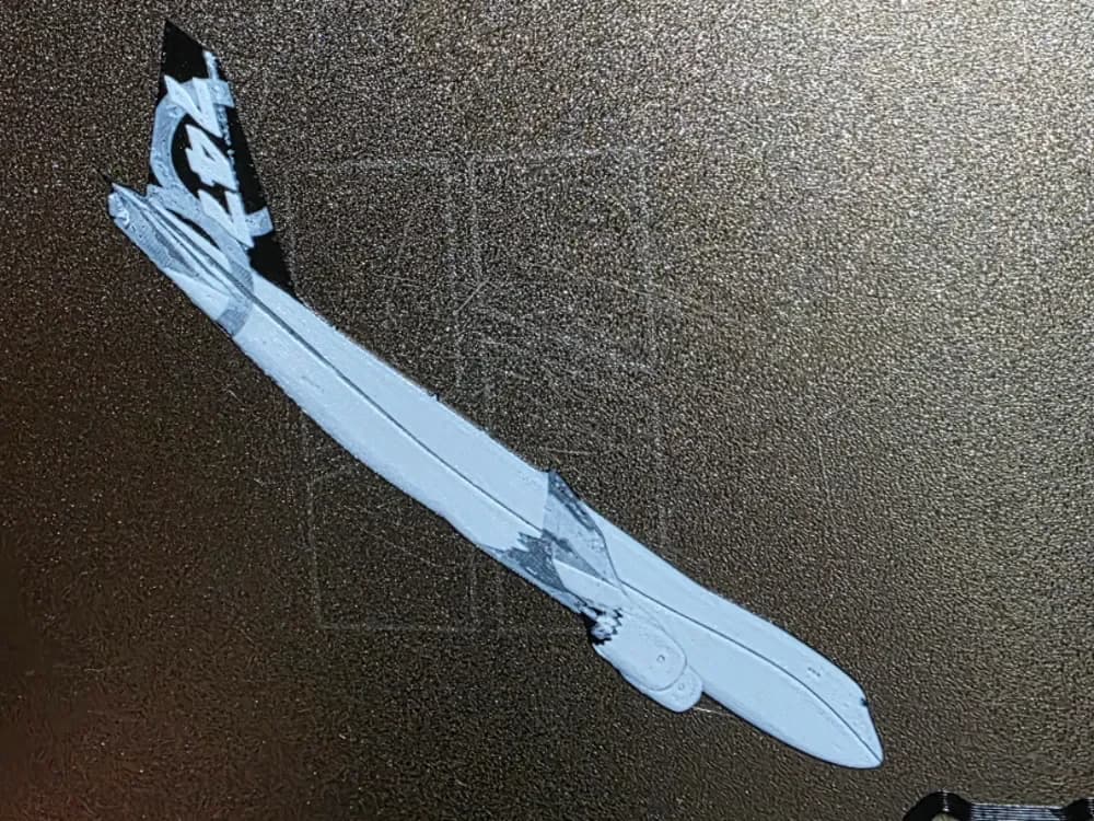 Boeing 747-400 Hueforge Bookmark 2 color No AMS by AirMechDesigns HueForge model: Boeing 747-400 Hueforge Bookmark 2 color No AMS by AirMechDesigns