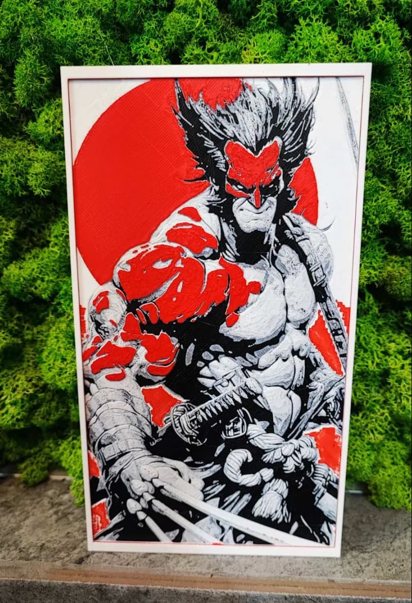 Wolverine by Garuda3D HueForge model: Wolverine by Garuda3D