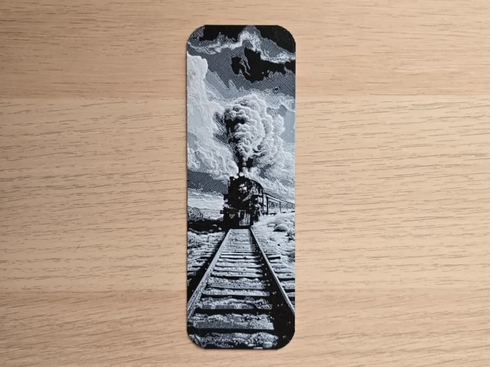 Old West Train Bookmark by Atrus Design HueForge model: Old West Train Bookmark by Atrus Design