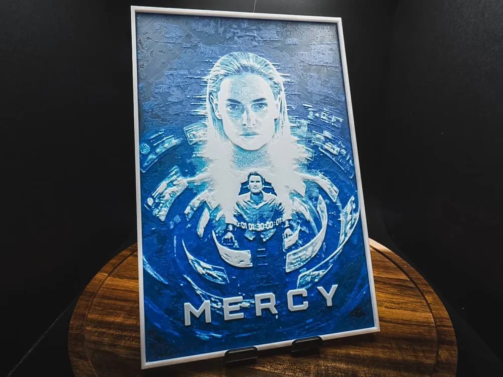 Mercy (Movie Poster - HueForge) by HugheCraft HueForge model: Mercy (Movie Poster - HueForge) by HugheCraft